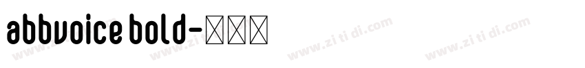 abbvoice bold字体转换